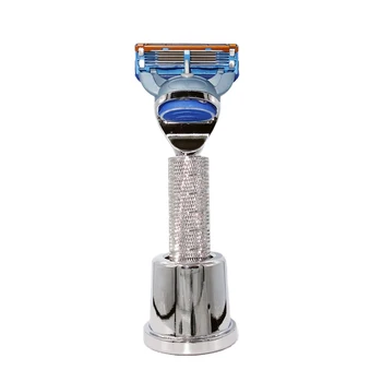 Magyfosia Classic F5 5-Edges Fusion Razor Kit Wet Manual Shaver Barber Grooming Tool vyrams su nerūdijančio plieno stovo laikikliu - Nuotrauka 1  