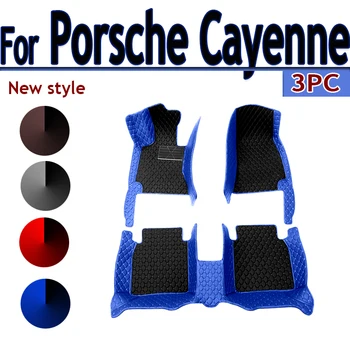 odiniai automobilių grindų kilimėliai Porsche Cayenne 9Y0 9Y3 2018~2022 5 durų apsaugos nuo purvo pagalvėlės automobilių kilimėlis Prabangūs tapis Voiture automobilių aksesuarai - Nuotrauka 1  