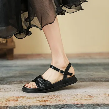 Flat Sandals Women Summer Brand New High Quality Bohemian Fashion Casual Ladies Flats Gladiator Batai - Nuotrauka 2  