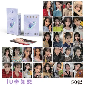50 vnt/komplektas TV Naujas albumas Lazerinė Lomo kortelė Lee Ji Eun Star Simbolių fotokortelių kolekcija Kortelės Cosply dovana - Nuotrauka 2  