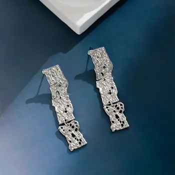 europietiško ir amerikietiško stiliaus lopas tuščiaviduriai auskarai neutralūs šaunūs aukščiausios klasės perdėti auskarai moterims papuošalų dovanos - Nuotrauka 2  