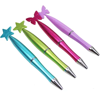 8Pcs Butterfly Tušinukas Sign Pen Rotary Ball Point Pens Office School Supplies Children Student Prize - Nuotrauka 1  