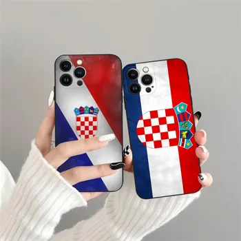 Kroatija Vėliavos telefono dėklas, skirtas iPhone 14ProMax 11 13 12 Pro Xs Max Mini Xr X 7 8 6 6s Plus Fundas Coque - Nuotrauka 1  