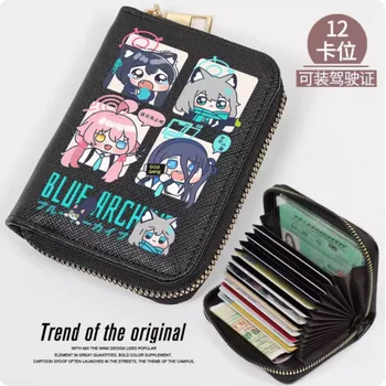 Anime Blue Archive Fashion Wallet PU piniginės kortelė Zipper Cash Holder Bag Cosplay dovana B573 - Nuotrauka 2  