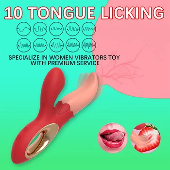 Seksualūs žaislai moterims Klitoris Moteriški vibratoriai TPE imituotas liežuvio pliaukštelėjimas ir masturbacija Žaislas, atitinkantis poros daiktus suaugusiems 18 - Nuotrauka 1  