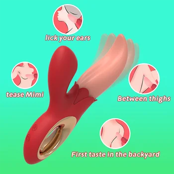 Seksualūs žaislai moterims Klitoris Moteriški vibratoriai TPE imituotas liežuvio pliaukštelėjimas ir masturbacija Žaislas, atitinkantis poros daiktus suaugusiems 18 - Nuotrauka 2  
