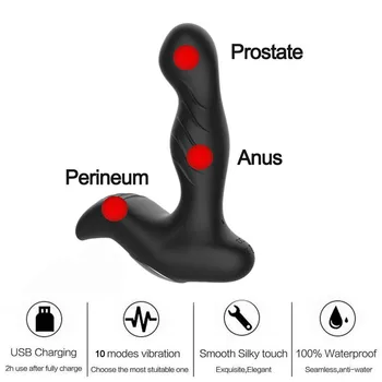 Nuotolinio valdymo pultas Analinis kištukas Vibratorius Kutenantis prostatos masažuoklis vyrams Masturbatorius Vibruojantis užpakalio kištukas Suaugusiems Erotikos sekso žaislai - Nuotrauka 2  