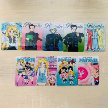 9Pcs/set Self Made Sailor Moon Chibiusa Kaiou Michiru Meiou Setsuna Anime Game Character Classic Series Collection Card Toy Gift - Nuotrauka 1  