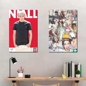 Niall Horan Dainininkas Popmuzikos drobės meno plakatas ir sienų menas Paveikslėlių spausdinimas Modernus šeimos miegamojo dekoro plakatai - Nuotrauka 1  