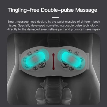 TENS +EMS+infraraudonųjų spindulių juosmens masažo prietaisas Impulsinė fizioterapija Nugaros masažuoklis mažina nuovargį Raumenys mažina stimuliatorių Juosmens skausmas - Nuotrauka 2  
