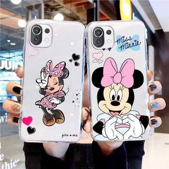 Disney Cartoon Mouse Minnie, skirta Xiaomi Mi 13 12T 12 11T 11i 11 A3 10T 10 CC9E 9 Pro Lite Ultra 5G skaidrus telefono dėklas - Nuotrauka 2  