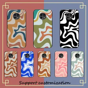 Liquid Swirl Abstract Pattern in Beige Sage Phone For Redmi Note 4 X 5 A 6 7 8 Pro T 9 Pro 9S 10 Pro 11 Pro 11S 11Epro PocoM3pro - Nuotrauka 1  