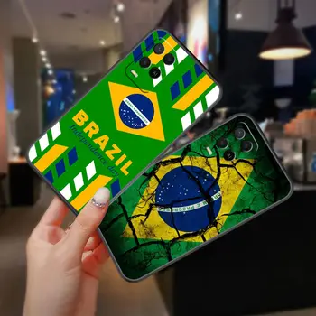 Brazilijos vėliava TPU Funda Coque byla OPPO A94 A93 A92 A92S A91 A83 A79 A78 A76 A74 A73 A57 A55 A53 A33 A17 A16 A15 atvejis Capa - Nuotrauka 2  