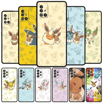 Anime Pokemon Eevee dėklas, skirtas Samsung Galaxy A51 A12 A21s A71 A31 A52 A32 A02S A22 A41 A13 A11 A03s A72 TPU silikoninis telefono dangtelis - Nuotrauka 1  