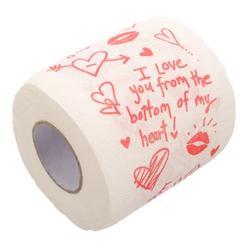 Spausdintas audinys Birus tualetinis popierius Rudi rankšluosčiai Širdies formos vonios audiniai Vonios aksesuaras Komercinis - Nuotrauka 1  