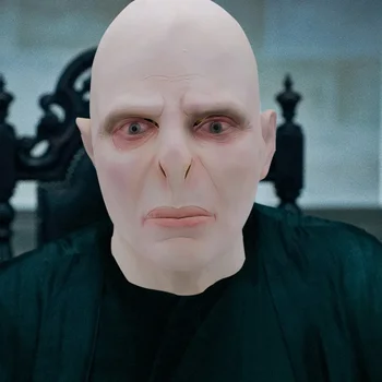 Naujoji Voldemorto kaukė Harrie Magas Berniukas Latekso galvos apdangalas Filmas ir TV periferinis apsirengimas Rekvizitai Baisus poteris Cosplay Helovino vakarėlis - Nuotrauka 1  