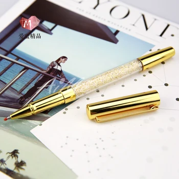 Auksinis verslo parašo rašiklis 0,7 mm metalinis gelinis rašiklis Kūrybinio krištolo rašiklio dovana Kawaii mokykliniai reikmenys 1VNT - Nuotrauka 1  