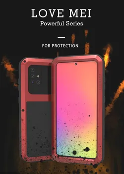 Naujas dėklas, skirtas Samsung Galaxy S20 Ultra A70 A50 A30 A21 A41 A51 Note 10 Lite 20 metalinių šarvų smūgiams atsparus purvui vandens telefono dėklas - Nuotrauka 1  