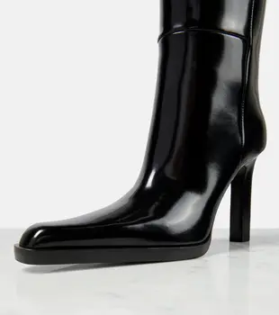 FANSAIDI 2023 Fashion Winter Ladies Pointed Toe Light Stilettos Heels Knee High Boots Female Boots New Big Size 40 41 42 43 - Nuotrauka 2  