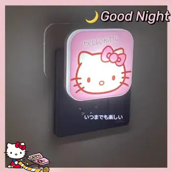 Hello Kitty Night Light Kawaii Sanrio Cute Anime Žaislai Miegamasis Energiją taupantis Akių apsaugos papildinys Studentų bendrabučio šviesa Y2K - Nuotrauka 1  