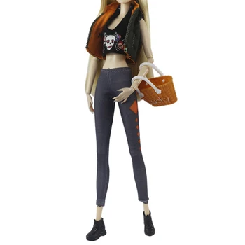 1Set lėlių drabužiai Saldi šauni liemenė Liemenė Pėdkelnės Fashion Spice Girl kostiumas Lėlės kostiumas - Nuotrauka 2  