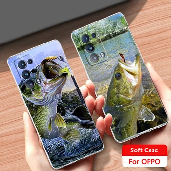 Karpių žvejyba OPPO A74 A72 A53 Reno 7 6 5 4 2 Rasti X3 X2 Z Lite Neo Pro Plus SE skaidrus telefono dėklas - Nuotrauka 1  