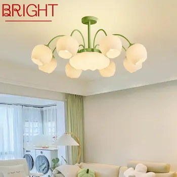 BRIGHT Modern šviesiai žalios lubos pakabinami šviestuvai Kūrybinio dizaino šviestuvas LED namų miegamajam - Nuotrauka 1  
