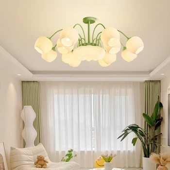 BRIGHT Modern šviesiai žalios lubos pakabinami šviestuvai Kūrybinio dizaino šviestuvas LED namų miegamajam - Nuotrauka 2  