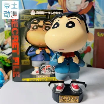 Kawaii Pieštuku Shin-Chan Cos Garsus detektyvas Conanas Animacinis filmas Anime personažas Žaislai PVC modelis Berniukas Kambarys Knygų lentynos dekoravimas Žaislų dovana - Nuotrauka 1  