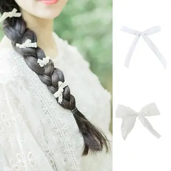 Korėjiečių naujas mažas šviežias baletas nėriniuotas lankas plaukų segtukas saldus mielas merginos plaukų segtukas Barrettes Lolita plaukų aksesuarai - Nuotrauka 1  