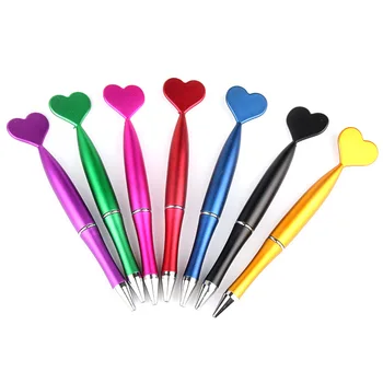 20Pcs Širdis Rotacinis tušinukas Meilės širdies rutuliniai rašikliai Plastikiniai rašikliai Studentų tušinukas Mokykliniai reikmenys Kanceliarinės prekės - Nuotrauka 1  
