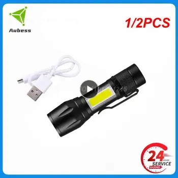 1/2PCS Zoom Focus Mini LED žibintuvėlis įmontuotas Baterija XP-G Q5 lempos žibintas Darbo lemputė Įkraunamas mini žibintuvėlis - Nuotrauka 1  