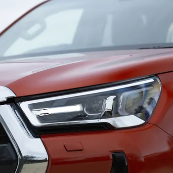 Priekinis žibintas Šviestuvo gaubtas Lemputė Lemputė Šviesos gaubtai Stiklo lęšio apvalkalas Priekinio automobilio žibinto dangtelis Toyota Hilux 2019 2020 2021 - Nuotrauka 1  