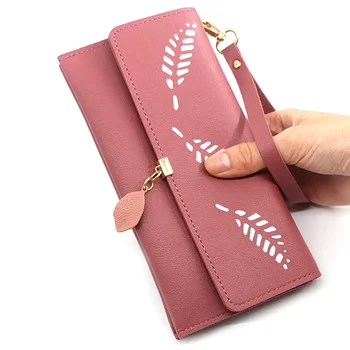 New Fashion Network Red Versatile Solid Color Women's Long Wallet Personal Handheld Bag Pendant Mobile Card Bag - Nuotrauka 2  