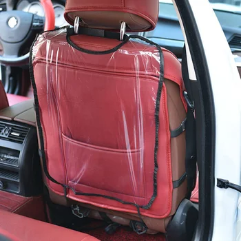 Automobilio sėdynių atlošo apsauginės pagalvėlės Skaidrios vandeniui atsparios nuo smūgio apsaugančios nuo nešvarios automobilio sėdynės atlošo kilimėlio protetctive dangtelis vaikams - Nuotrauka 1  