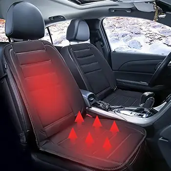 Automobilio šildoma kėdės pagalvėlė 12V šildoma automobilio sėdynės pagalvėlė Dangtelis reguliuojama temperatūra Elektriniai atšilimo įklotai Automatinės sėdynės šiltesnės pagalvėlės - Nuotrauka 2  