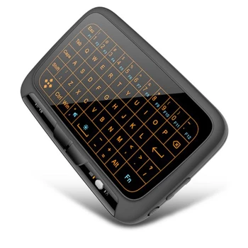 mini klaviatūra H18 plius 2,4 GHz su viso jutiklinio pulto foninio apšvietimo funkcija Oro pelės klaviatūros su foniniu apšvietimu - Nuotrauka 1  
