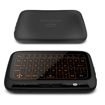 mini klaviatūra H18 plius 2,4 GHz su viso jutiklinio pulto foninio apšvietimo funkcija Oro pelės klaviatūros su foniniu apšvietimu - Nuotrauka 2  