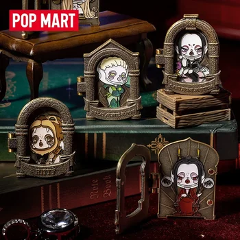 Popmart Skullpanda The Addams Family Blind Bag Kawaii Action Mystery Figure Toys and Hobbies Gifts Surprise Box Caixas Supresas - Nuotrauka 1  