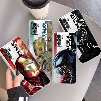 Marvel Ironman skaidrus dėklas, skirtas Xiaomi Mi Poco X3 NFC M3 Pro F3 F1 11 Lite 12 Redmi Note 10 9S 8 7 9 Minkštas telefono dangtelis - Nuotrauka 1  