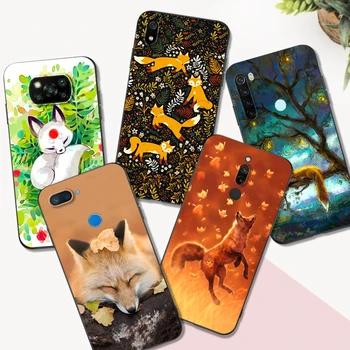 Black Tpu Case For Xiaomi mi 10 10T NOTE 10 9 A3 lite 9T PRO Cover Fox In Autumn leaves forest - Nuotrauka 1  