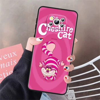 Cheshire Cat Disney skirtas Xiaomi Poco X5 X3 Pro X4 F4 F3 GT M5 M5s M4 M3 C55 C50 C40 5G Juodas minkštas telefono dėklas - Nuotrauka 2  