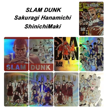 pasidaryk pats 9vnt SLAM DUNK Anime kolekcijos kortelė Sakuragi Hanamichi ShinichiMaki Bronzing Flash korta Stalo žaidimo kortų žaislai Kalėdinė dovana - Nuotrauka 1  