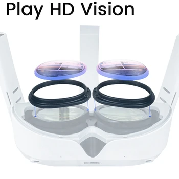 2X PICO 4 trumparegystės akinių rėmelis VR magnetinio siurbimo įpurškimo rėmas su Pico4 trumparegystės objektyvo adapteriu - Nuotrauka 2  