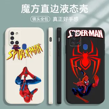 Super Spider Anime skysto silikono telefono dėklas, skirtas Samsung Galaxy A02 A03 Core A10 A20 E A21 A30 A50 S A11 A31 A40 A41 - Nuotrauka 1  