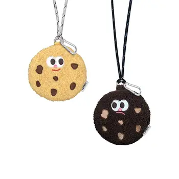 Bag Couple Card Bag Lanyard Storage Bag Keychain Cartoon Headset Storage Bag Cute Bag Cookies Coin Purse Plush Small Wallet - Nuotrauka 1  