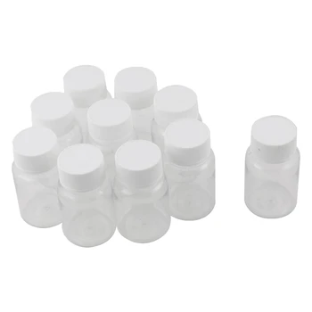 100vnt Pakartotinai užpildomi buteliai 15 ml plastikiniai PET skaidrūs tuščio sandarinimo buteliai Konteineris su užsukamu dangteliu Patvarus - Nuotrauka 1  