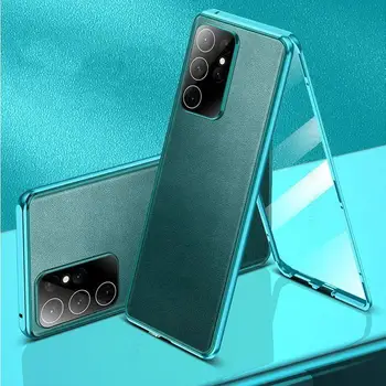 Funda, skirta Samsung S22 Ultra 5G odiniam grūdinto stiklo telefono dėklui, skirtam Galaxy S22 Plus dvipusiam magnetinės absorbcijos atverčiamam dangteliui - Nuotrauka 1  
