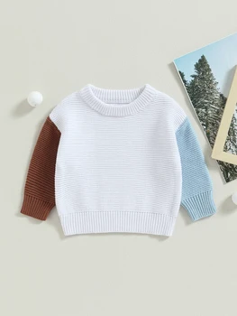 Mielas mažylis Žieminis megztinis Berniukai Mergaitės Šonkaulis Megztas megztinis Minkštas trikotažas Rudens apranga Šiltas Unisex Baby Jumper Top - Nuotrauka 2  