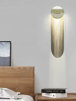 sieniniai krištoliniai žibintai juodos sienos apmušalai bendrabučio kambario dekoras išmanioji lova galvos lempa gooseneck skaitymo šviesos sieninis montavimas - Nuotrauka 2  